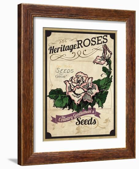 Seed Packet - Roses-The Saturday Evening Post-Framed Giclee Print