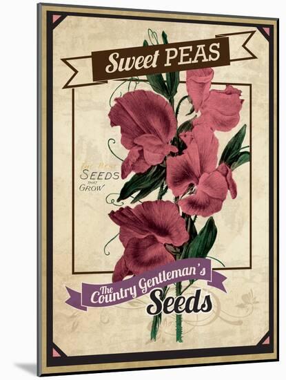 Seed Packet - Sweet Peas-The Saturday Evening Post-Mounted Giclee Print