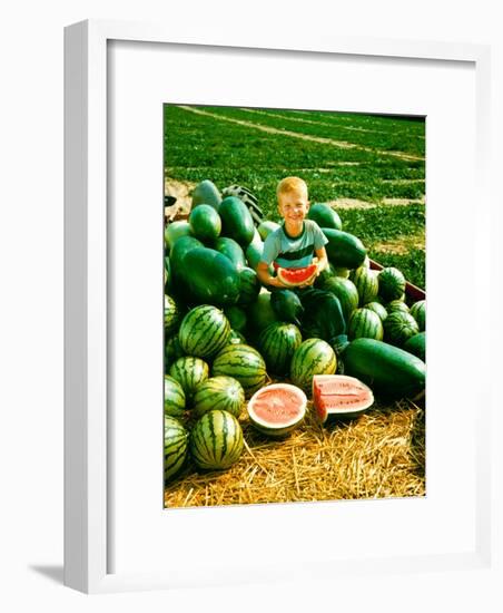 Seedless Watermelons at Purdue University-John Dominis-Framed Photographic Print