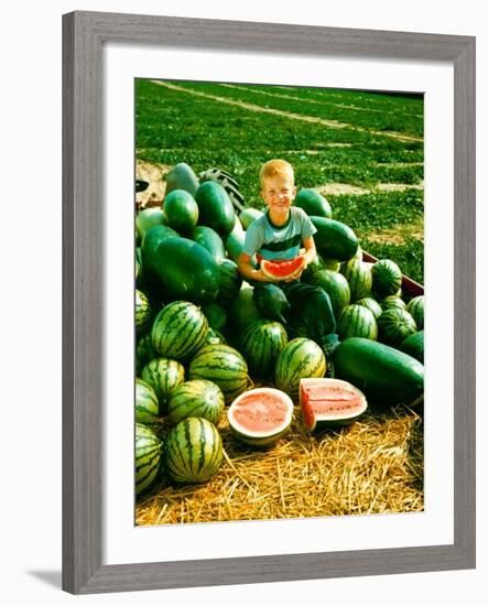 Seedless Watermelons at Purdue University-John Dominis-Framed Photographic Print