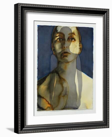 Seeing a Shadow, 2023 (W/C on Arches)-Graham Dean-Framed Giclee Print