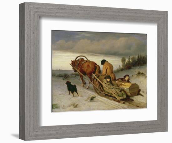 Seeing off the Dead, 1865-Vasili Grigorevich Perov-Framed Giclee Print