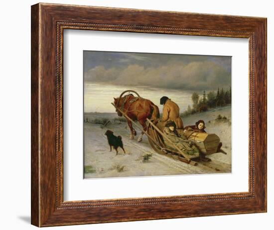 Seeing off the Dead, 1865-Vasili Grigorevich Perov-Framed Giclee Print