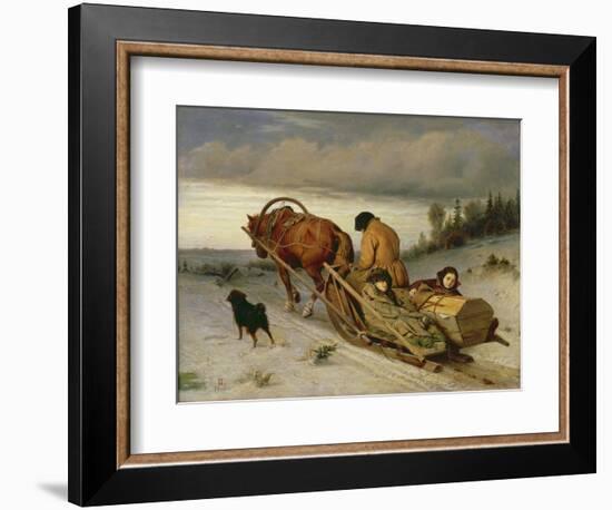 Seeing off the Dead, 1865-Vasili Grigorevich Perov-Framed Giclee Print