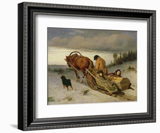 Seeing off the Dead, 1865-Vasili Grigorevich Perov-Framed Giclee Print