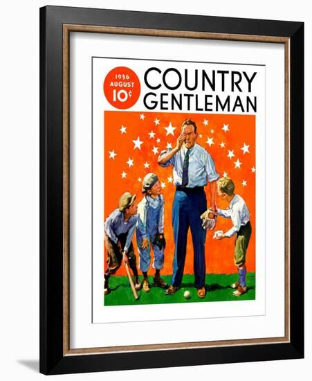 "Seeing Stars," Country Gentleman Cover, August 1, 1936-William Meade Prince-Framed Giclee Print