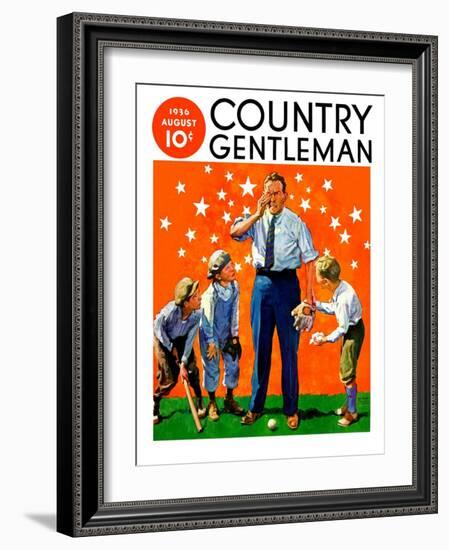 "Seeing Stars," Country Gentleman Cover, August 1, 1936-William Meade Prince-Framed Giclee Print