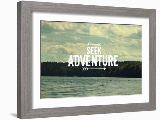 Seek Adventure-Vintage Skies-Framed Giclee Print