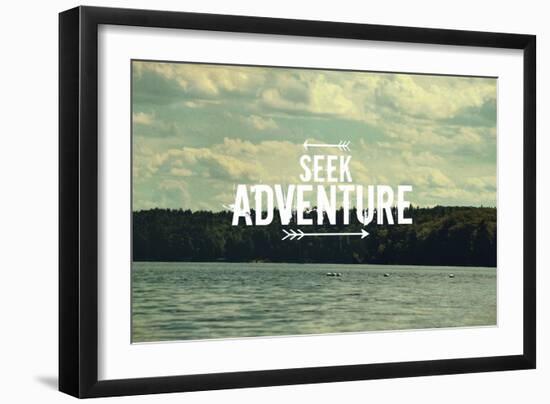 Seek Adventure-Vintage Skies-Framed Giclee Print