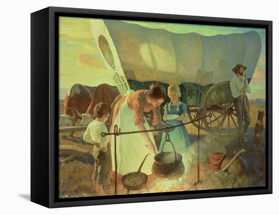 Seeking the New Home-Newell Convers Wyeth-Framed Premier Image Canvas