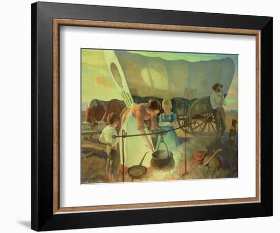 Seeking the New Home-Newell Convers Wyeth-Framed Giclee Print