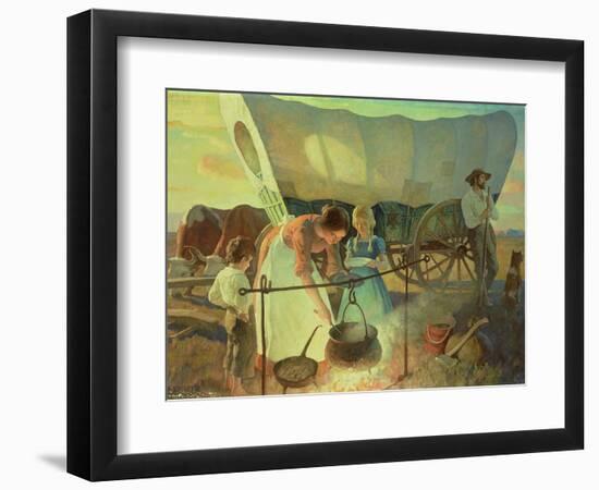 Seeking the New Home-Newell Convers Wyeth-Framed Giclee Print