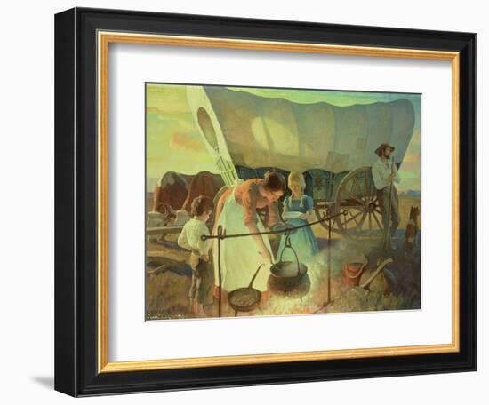 Seeking the New Home-Newell Convers Wyeth-Framed Giclee Print