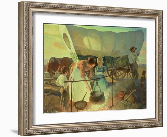 Seeking the New Home-Newell Convers Wyeth-Framed Giclee Print