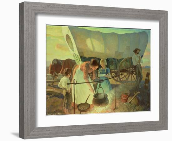 Seeking the New Home-Newell Convers Wyeth-Framed Giclee Print