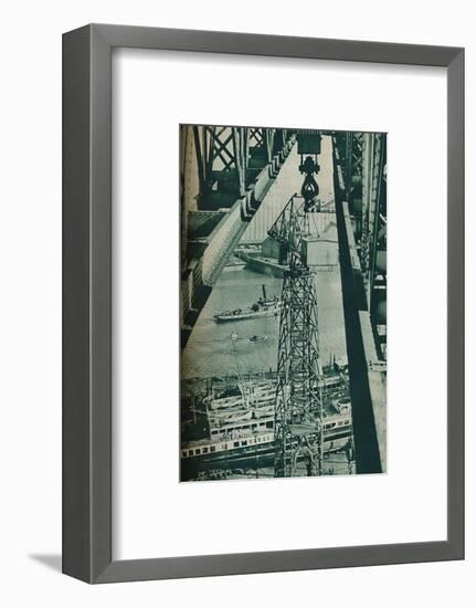 'Seen from a crane, the River Clyde has appearance of a long narrow dock basin', 1937-Unknown-Framed Photographic Print