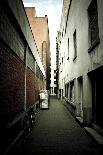 Coloured garages in inner courtyard, Zeeland, Holland-Seepia Fotografie-Photographic Print