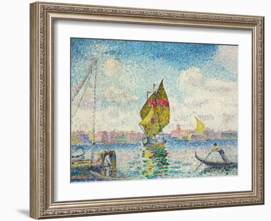 Segelboote auf dem Giudecca oder Venedig, Marine. 1903-1905-Henri Edmond Cross-Framed Giclee Print