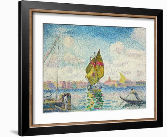 Segelboote auf dem Giudecca oder Venedig, Marine. 1903-1905-Henri Edmond Cross-Framed Giclee Print