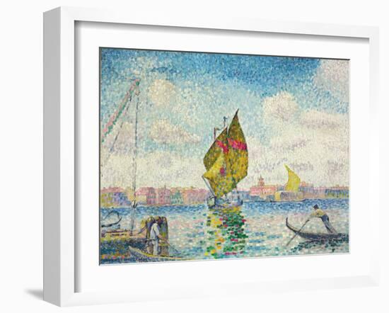 Segelboote auf dem Giudecca oder Venedig, Marine. 1903-1905-Henri Edmond Cross-Framed Giclee Print