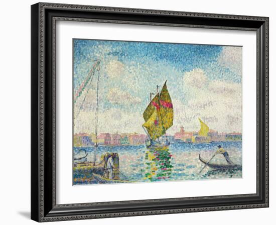 Segelboote auf dem Giudecca oder Venedig, Marine. 1903-1905-Henri Edmond Cross-Framed Giclee Print