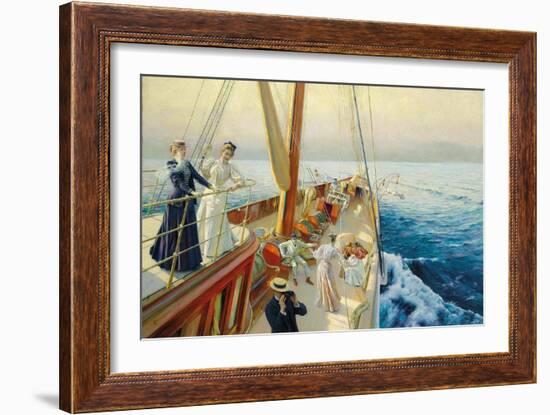 Segeln im Mittelmeer. 1896-Julius Leblanc Stewart-Framed Giclee Print