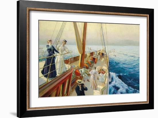 Segeln im Mittelmeer. 1896-Julius Leblanc Stewart-Framed Giclee Print