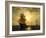 Segelschiffe Bei Sonnenuntergang-Edward Moran-Framed Giclee Print