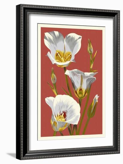 Sego Lily - Letterpress-Lantern Press-Framed Art Print