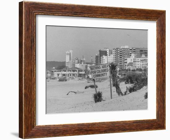 Segregated Beach in Durban-null-Framed Photographic Print