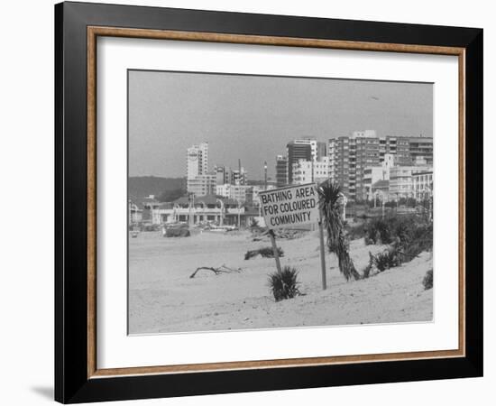 Segregated Beach in Durban-null-Framed Photographic Print