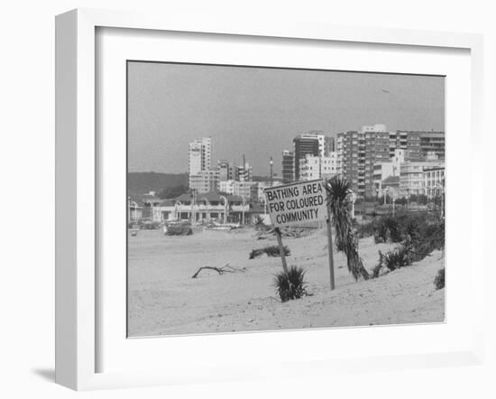 Segregated Beach in Durban-null-Framed Photographic Print