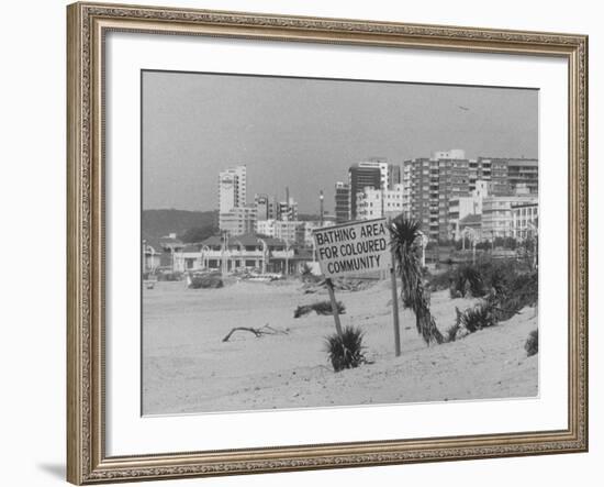 Segregated Beach in Durban-null-Framed Photographic Print