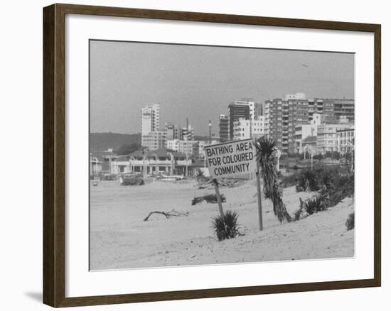 Segregated Beach in Durban-null-Framed Photographic Print