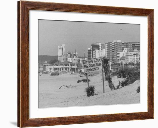 Segregated Beach in Durban-null-Framed Photographic Print