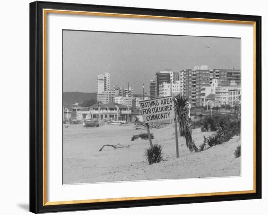 Segregated Beach in Durban-null-Framed Photographic Print