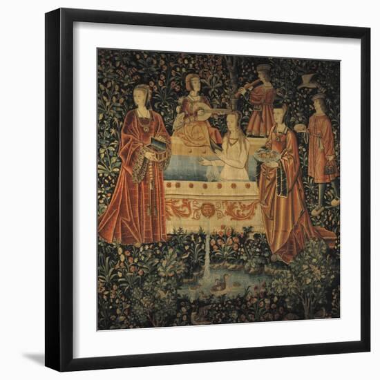 Seigneurial Bath, C1500-null-Framed Giclee Print