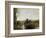 Seine and Old Bridge at Limay, 1872-Jean-Baptiste-Camille Corot-Framed Giclee Print