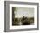 Seine and Old Bridge at Limay, 1872-Jean-Baptiste-Camille Corot-Framed Giclee Print