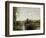 Seine and Old Bridge at Limay, 1872-Jean-Baptiste-Camille Corot-Framed Giclee Print