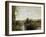 Seine and Old Bridge at Limay, 1872-Jean-Baptiste-Camille Corot-Framed Giclee Print