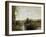 Seine and Old Bridge at Limay, 1872-Jean-Baptiste-Camille Corot-Framed Giclee Print