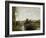 Seine and Old Bridge at Limay, 1872-Jean-Baptiste-Camille Corot-Framed Giclee Print