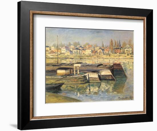 Seine at Asnieres, 1873-Claude Monet-Framed Giclee Print