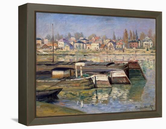 Seine at Asnieres, 1873-Claude Monet-Framed Premier Image Canvas