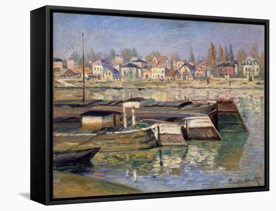 Seine at Asnieres, 1873-Claude Monet-Framed Premier Image Canvas