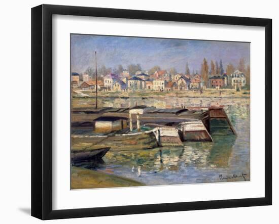 Seine at Asnieres, 1873-Claude Monet-Framed Giclee Print