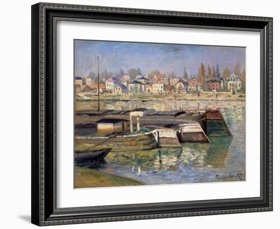 Seine at Asnieres, 1873-Claude Monet-Framed Giclee Print