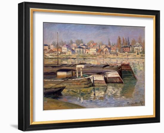 Seine at Asnieres, 1873-Claude Monet-Framed Giclee Print