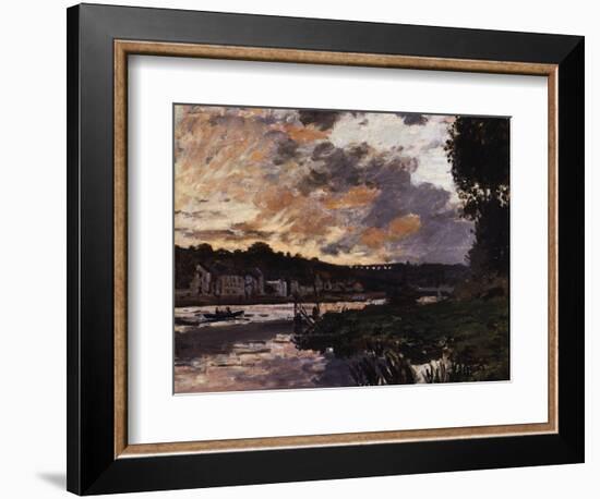 Seine at Bougival, Evening-Claude Monet-Framed Giclee Print